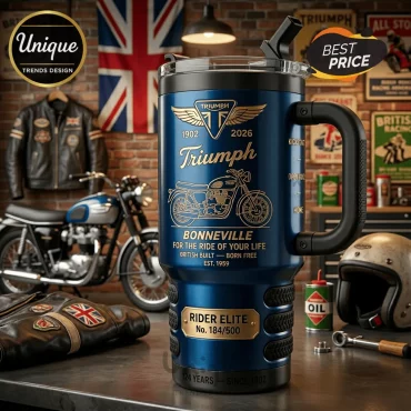 Triumph Bonneville Limited Edition 124 Year Anniversary Stanley Tumbler 40oz
