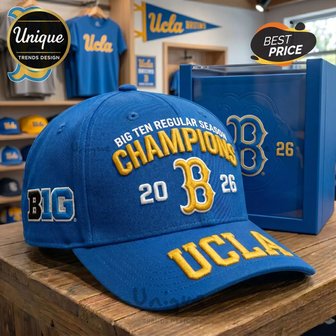 UCLA Bruins Big Ten Champions 2026 Baseball Cap UCLA Bruins Big Ten Champions 2026 Baseball Cap