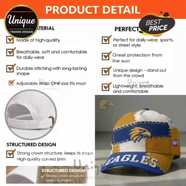 West Coast Eagles AFL Patchwork Premium Baseball Cap