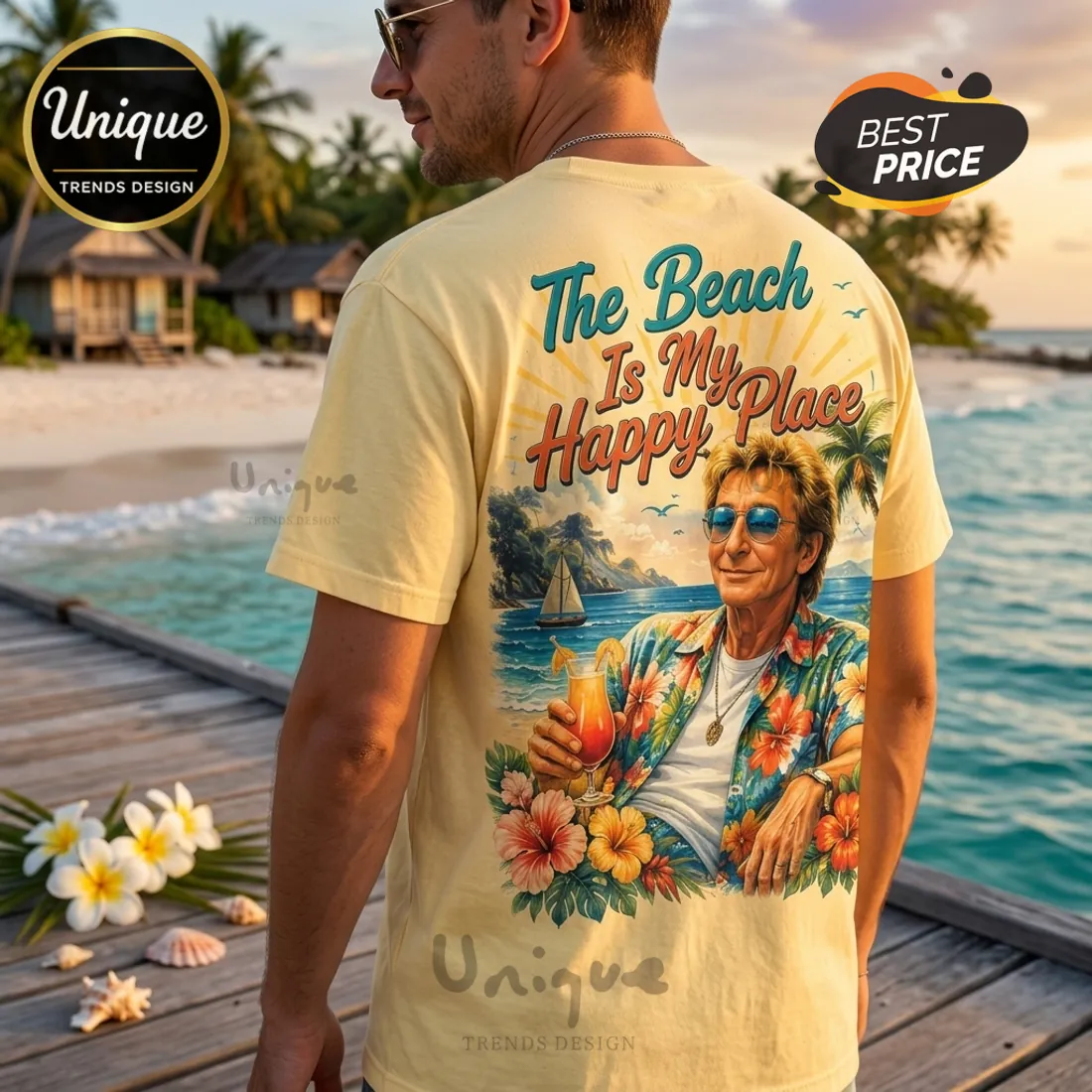 2026 Barry Manilow Premium Beach T-Shirt 2026 Barry Manilow Premium Beach T-Shirt