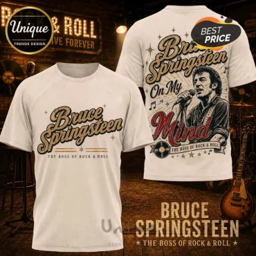 2026 Bruce Springsteen On My Mind The Boss Graphic T-Shirt 2026 Bruce Springsteen On My Mind The Boss Graphic T-Shirt