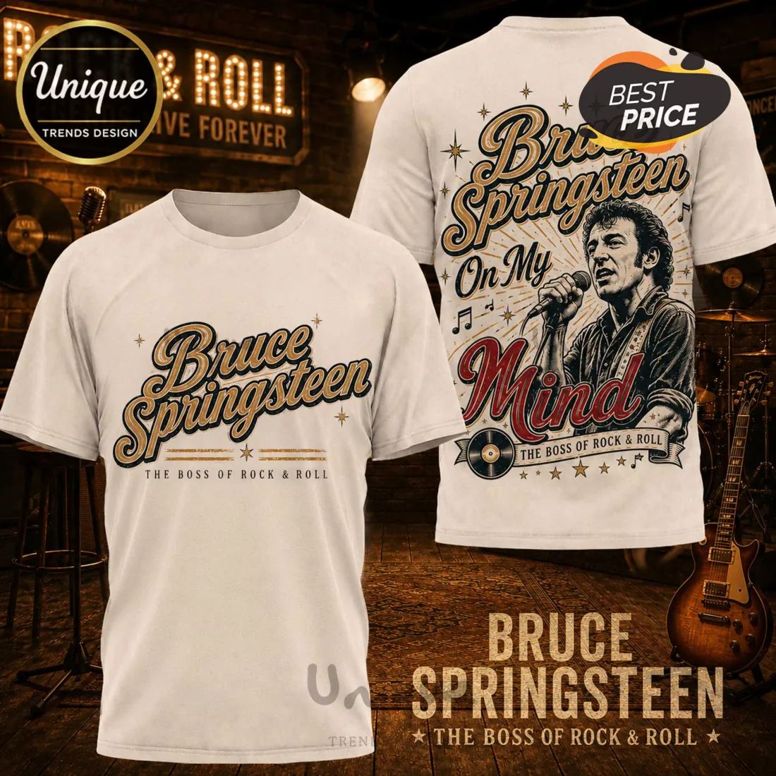 2026 Bruce Springsteen On My Mind The Boss Graphic T-Shirt 2026 Bruce Springsteen On My Mind The Boss Graphic T-Shirt