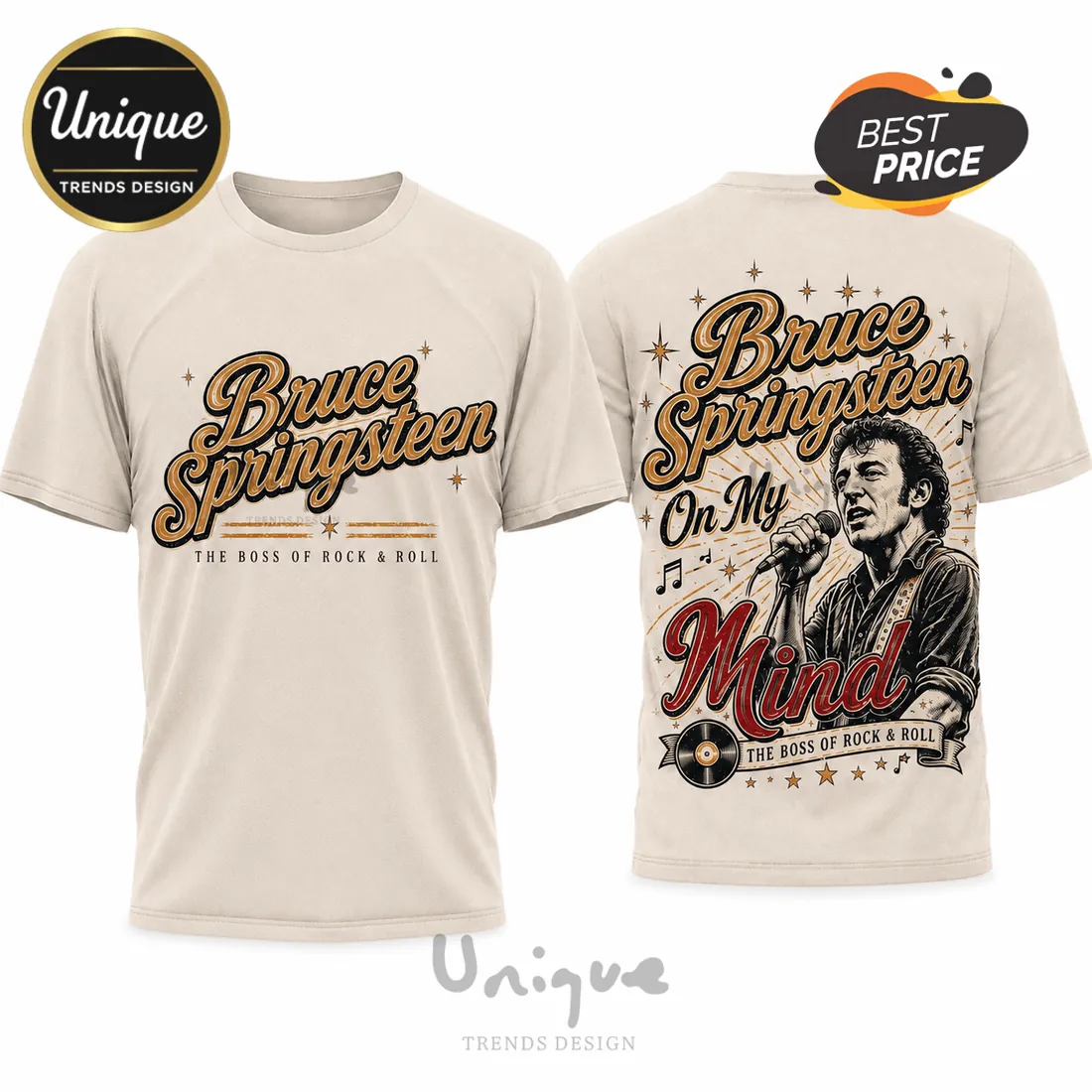 2026 Bruce Springsteen On My Mind The Boss Graphic T-Shirt 2026 Bruce Springsteen On My Mind The Boss Graphic T-Shirt
