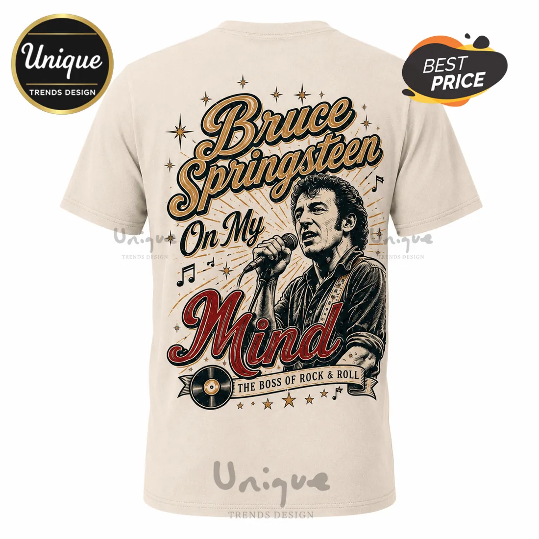 2026 Bruce Springsteen On My Mind The Boss Graphic T-Shirt 2026 Bruce Springsteen On My Mind The Boss Graphic T-Shirt