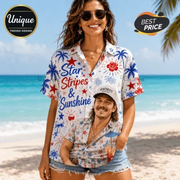2026 Chill The Fourth Out American Flag Hawaiian Shirt
