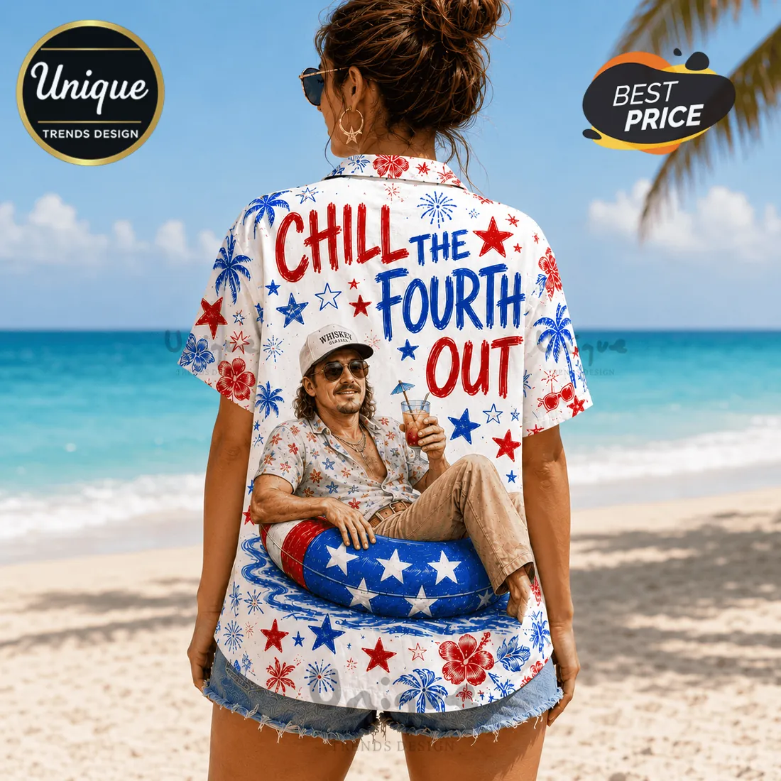 2026 Chill The Fourth Out American Flag Hawaiian Shirt 2026 Chill The Fourth Out American Flag Hawaiian Shirt
