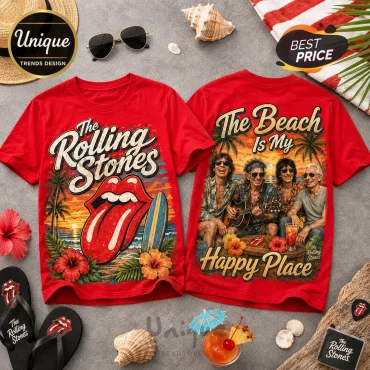 2026 The Rolling Stones Red Premium Beach T-Shirt 2026 The Rolling Stones Red Premium Beach T-Shirt