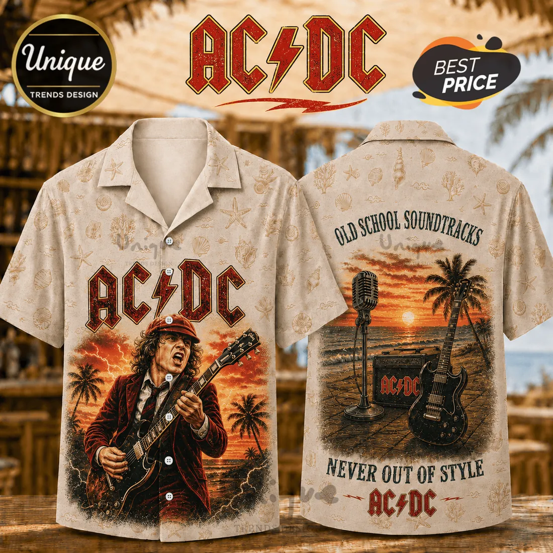 AC/DC Angus Young Classic Rock Hawaiian Shirt AC/DC Angus Young Classic Rock Hawaiian Shirt