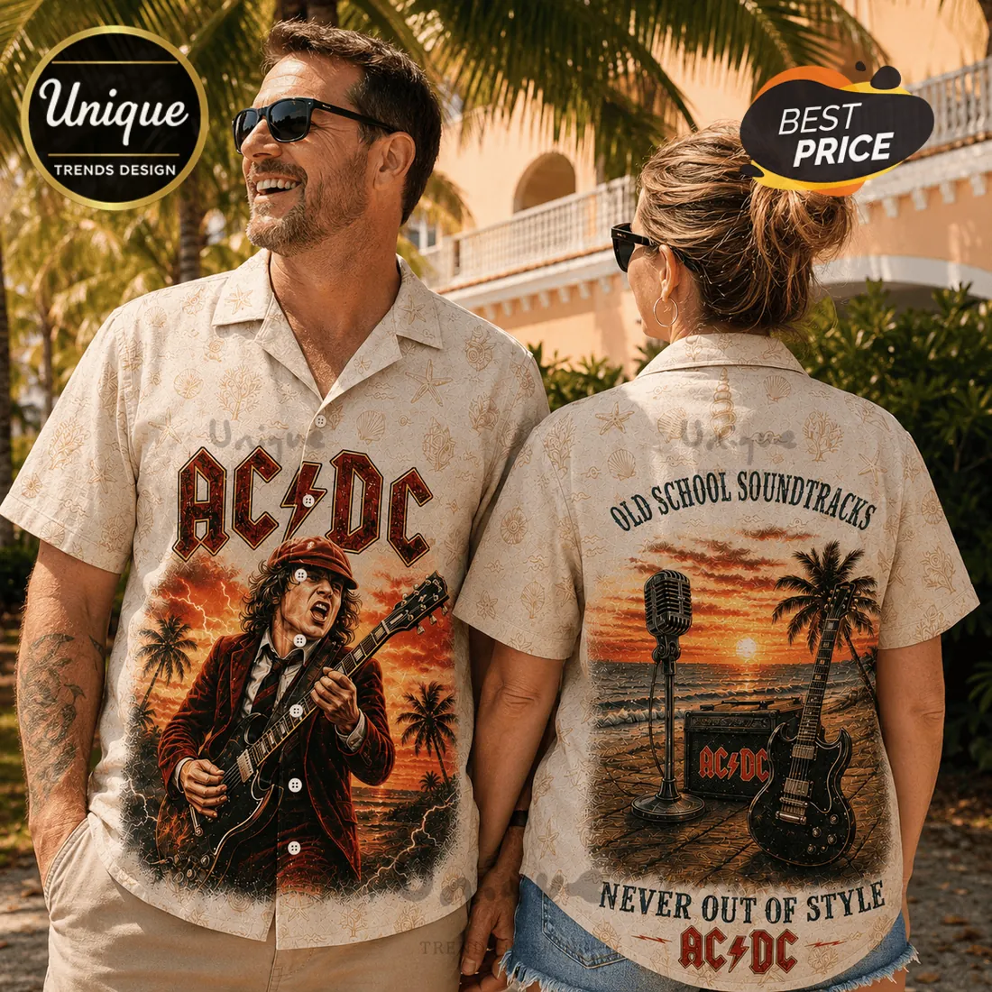 AC/DC Angus Young Classic Rock Hawaiian Shirt AC/DC Angus Young Classic Rock Hawaiian Shirt