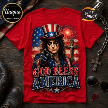 Alice Cooper Patriotic 250 Years Of Blessings Red T-Shirt