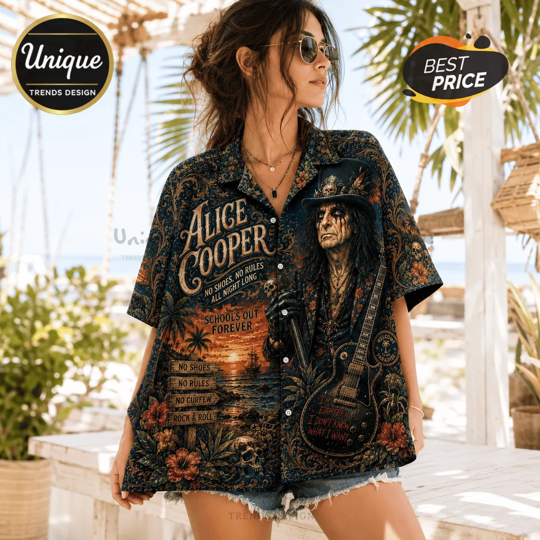 Alice Cooper Welcome To My Nightmare Hawaiian Shirt Alice Cooper Welcome To My Nightmare Hawaiian Shirt