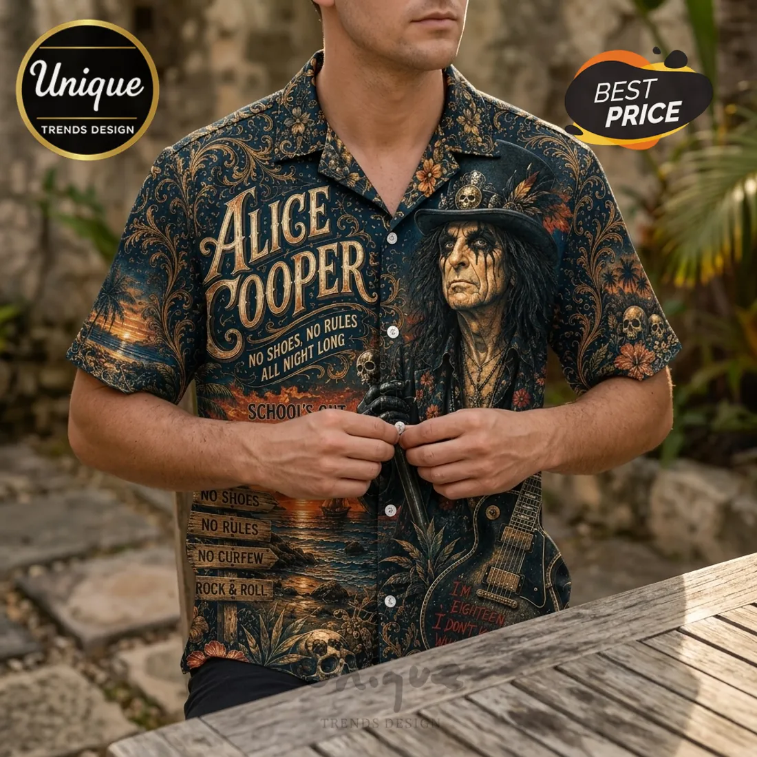Alice Cooper Welcome To My Nightmare Hawaiian Shirt Alice Cooper Welcome To My Nightmare Hawaiian Shirt