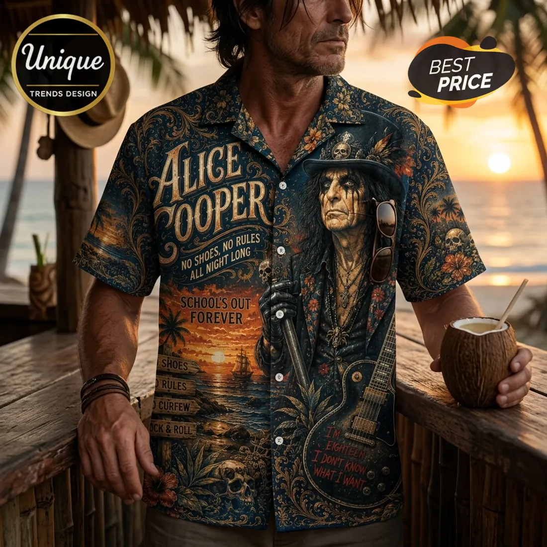 Alice Cooper Welcome To My Nightmare Hawaiian Shirt Alice Cooper Welcome To My Nightmare Hawaiian Shirt