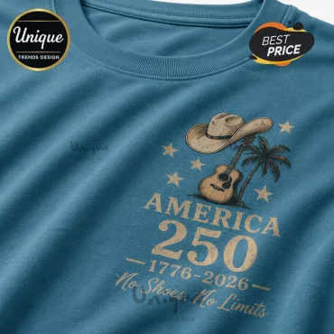 America 250 Years Of Freedom Island Country Theme T-Shirt