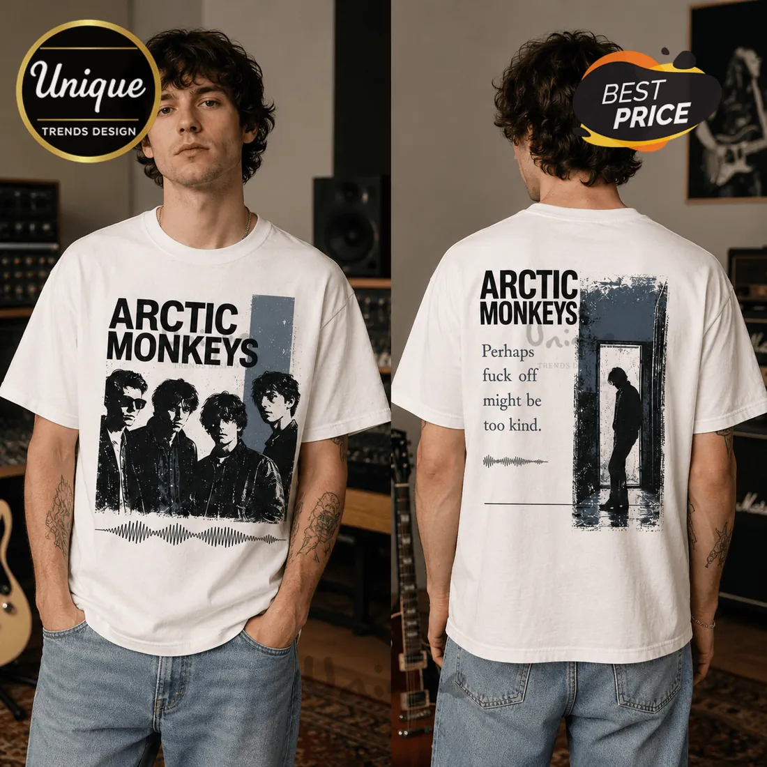 Arctic Monkeys Off-White Band T-Shirt Arctic Monkeys Off-White Band T-Shirt