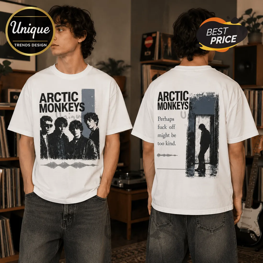 Arctic Monkeys Off-White Band T-Shirt Arctic Monkeys Off-White Band T-Shirt