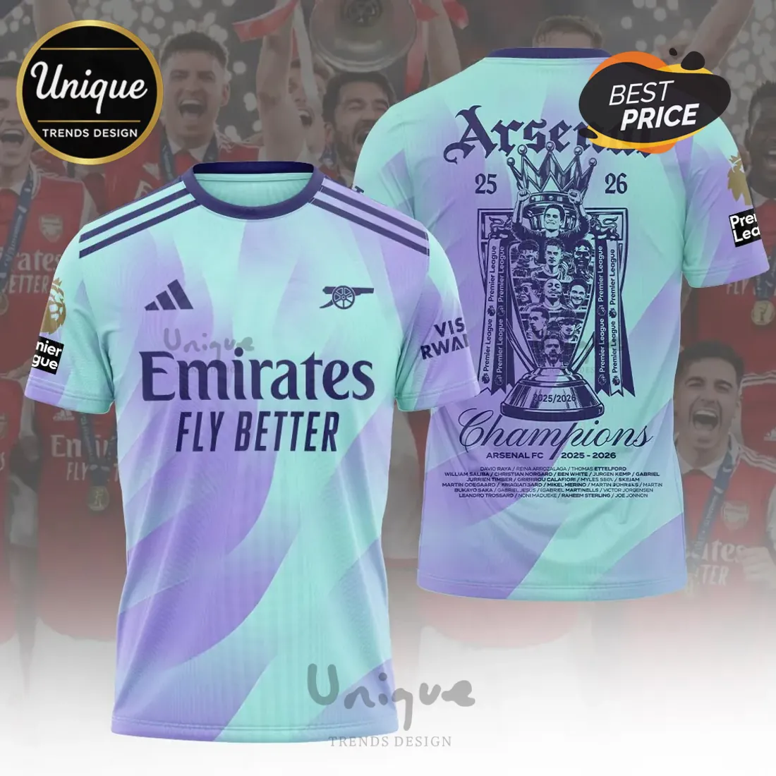 Arsenal FC Premier League Champions 2025-2026 Pullover Hoodie Arsenal FC Premier League Champions 2025-2026 Pullover Hoodie