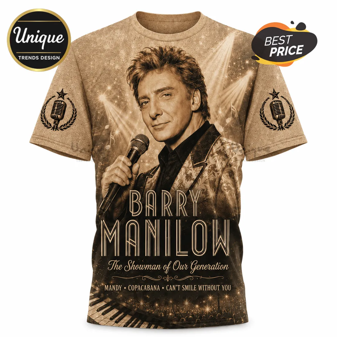 Barry Manilow Music Legend Premium T-Shirt Barry Manilow Music Legend Premium T-Shirt