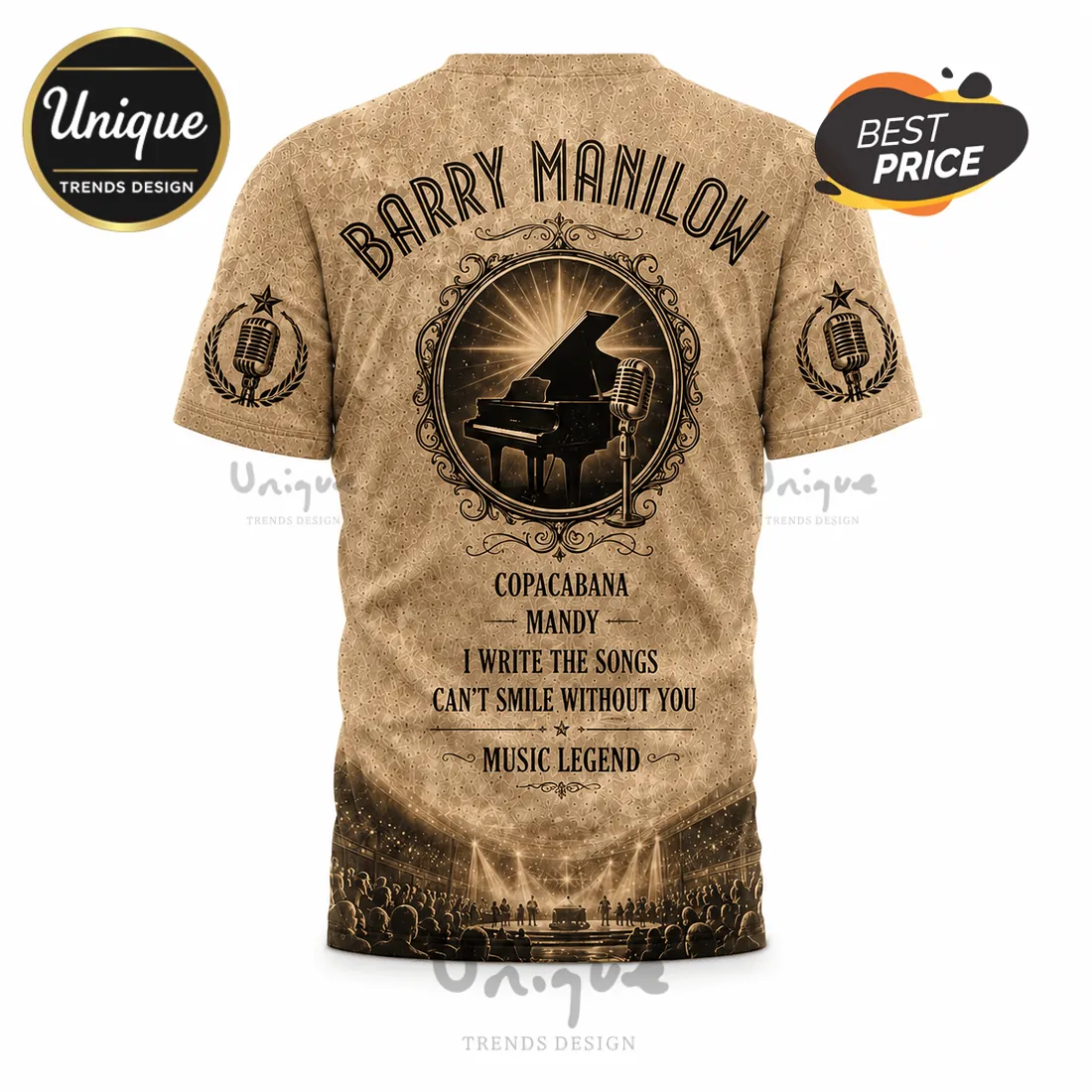 Barry Manilow Music Legend Premium T-Shirt Barry Manilow Music Legend Premium T-Shirt