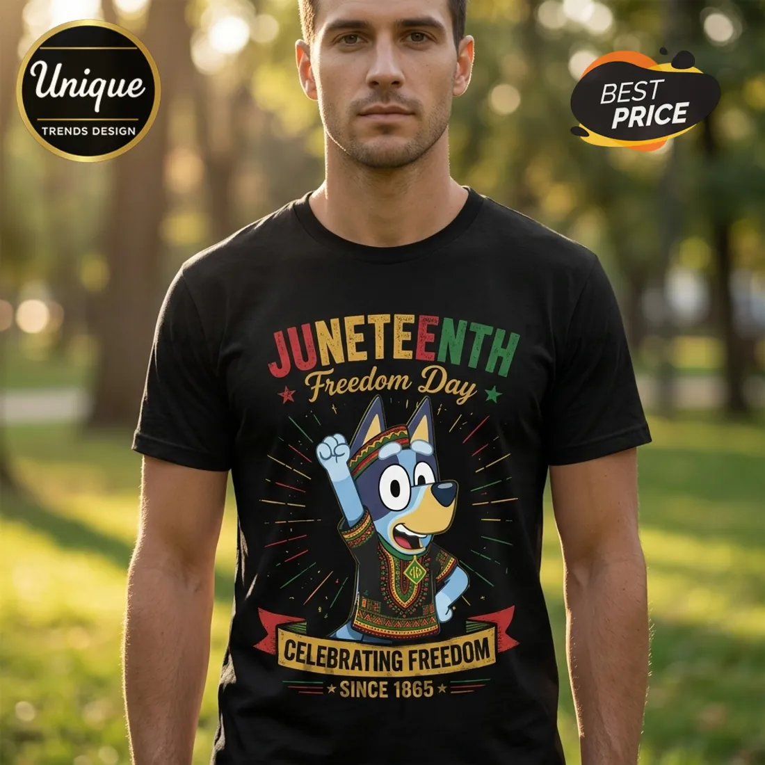 Bluey x Juneteenth Celebrating Freedom Since 1865 T-Shirt Bluey x Juneteenth Celebrating Freedom Since 1865 T-Shirt