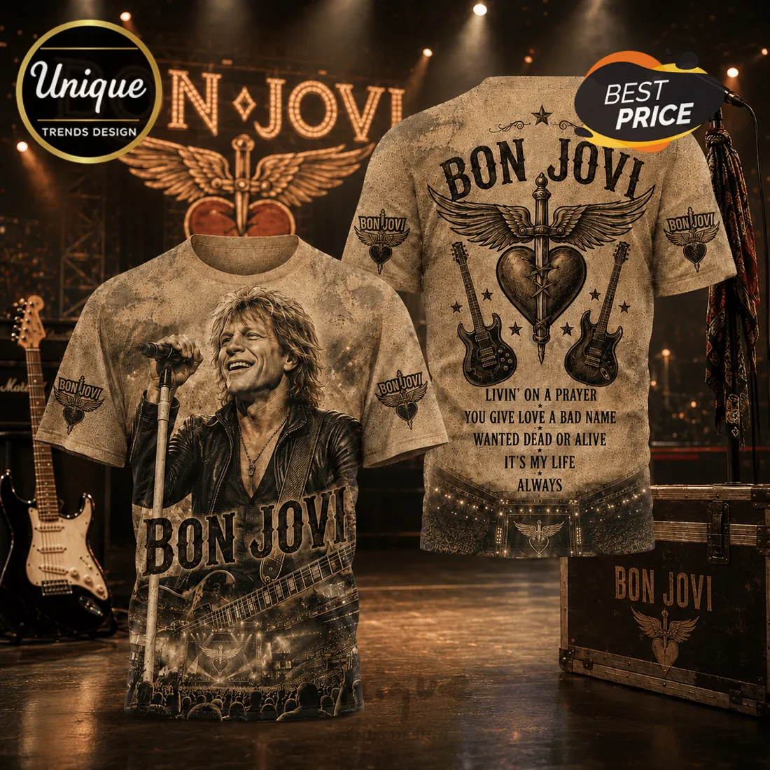 Bon Jovi Classic Rock Band 2026 Tour Souvenir Shirt Bon Jovi Classic Rock Band 2026 Tour Souvenir Shirt
