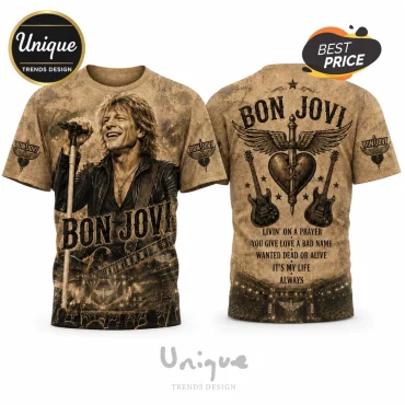 Bon Jovi Classic Rock Band 2026 Tour Souvenir Shirt