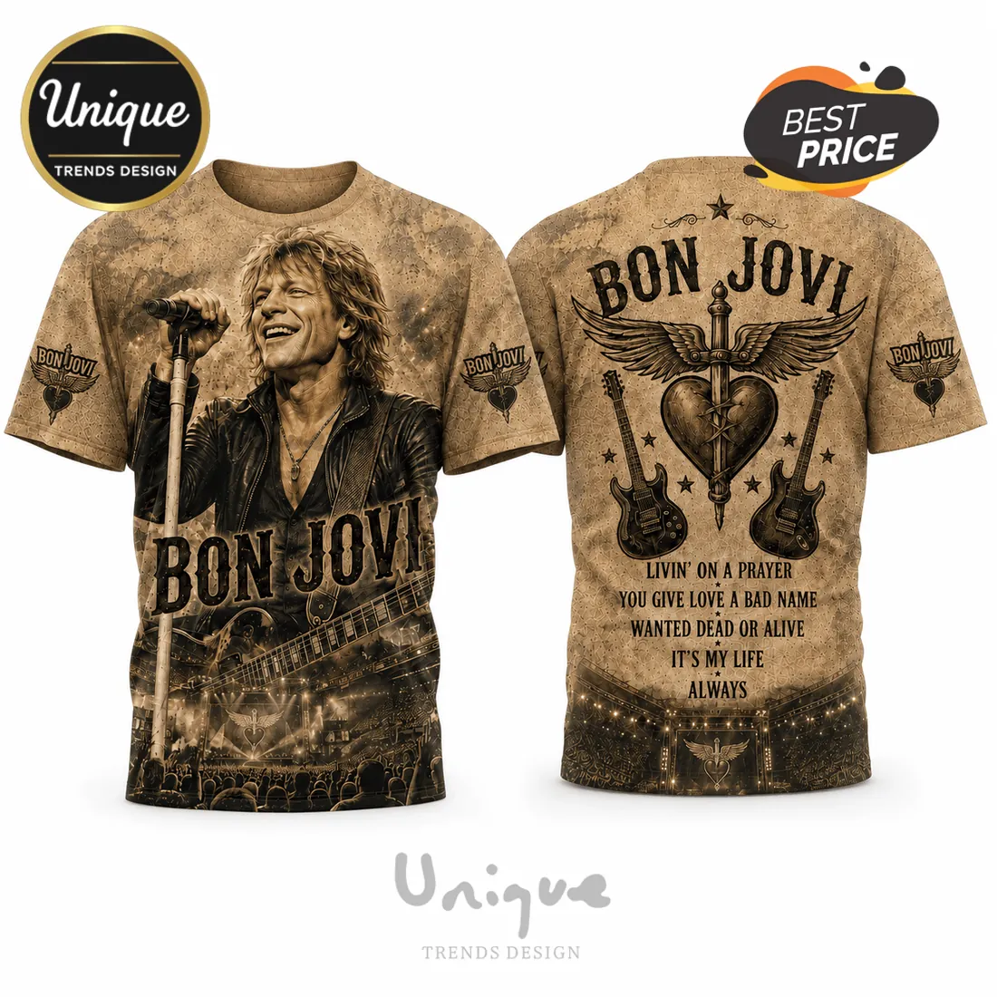 Bon Jovi Classic Rock Band 2026 Tour Souvenir Shirt Bon Jovi Classic Rock Band 2026 Tour Souvenir Shirt