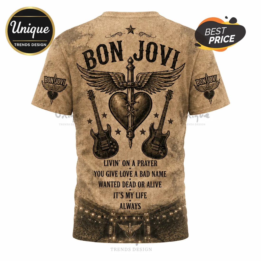 Bon Jovi Classic Rock Band 2026 Tour Souvenir Shirt Bon Jovi Classic Rock Band 2026 Tour Souvenir Shirt