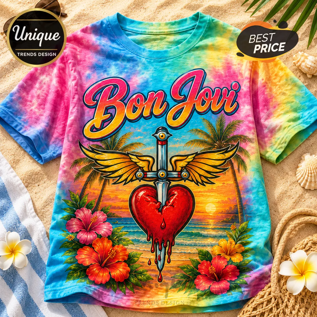 Bon Jovi Good Days Sound Better 2026 Summer Sunset T-Shirt Bon Jovi Good Days Sound Better 2026 Summer Sunset T-Shirt