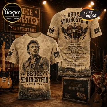 Bruce Springsteen Premium Portrait and E Street Band T-Shirt