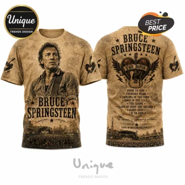 Bruce Springsteen Premium Portrait and E Street Band T-Shirt