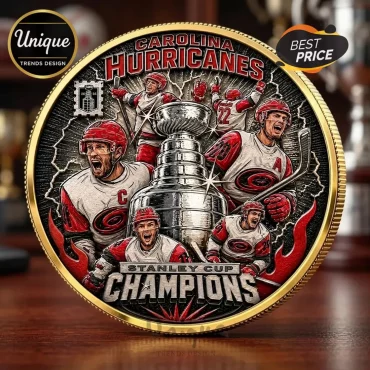 Carolina Hurricanes 2026 Stanley Cup Champions Gold Plated Collector Coin
