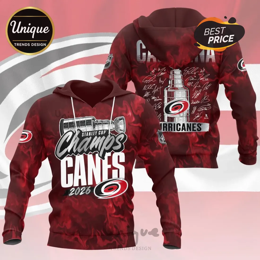 Carolina Hurricanes 2026 Stanley Cup Champions Hoodie Carolina Hurricanes 2026 Stanley Cup Champions Hoodie
