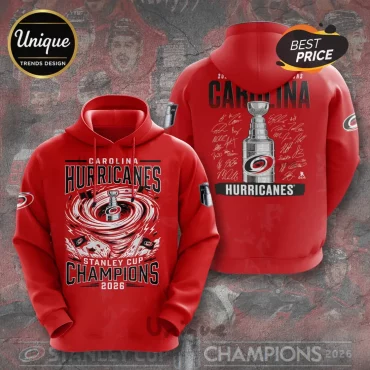 Carolina Hurricanes 2026 Stanley Cup Champions Premium Hoodie