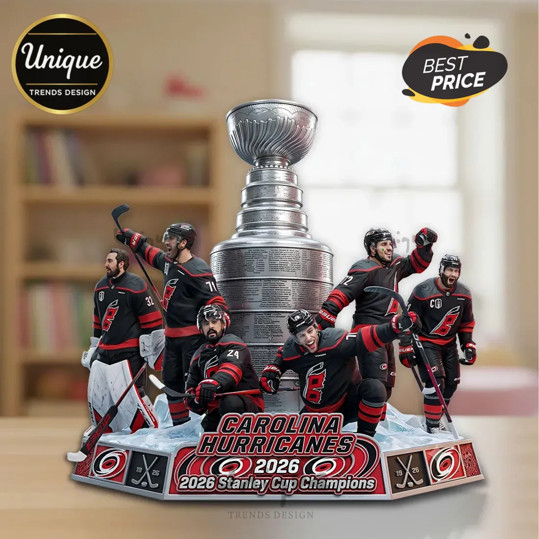 Carolina Hurricanes 2026 Stanley Cup Champions Sculpted Resin Tabletop Figurine Carolina Hurricanes 2026 Stanley Cup Champions Sculpted Resin Tabletop Figurine