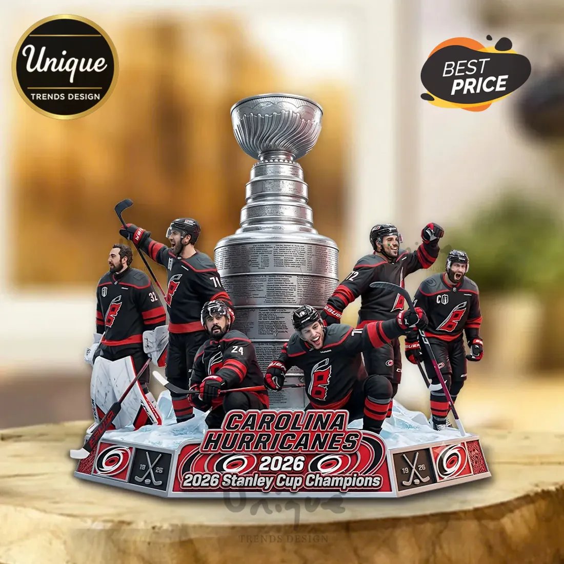 Carolina Hurricanes 2026 Stanley Cup Champions Sculpted Resin Tabletop Figurine Carolina Hurricanes 2026 Stanley Cup Champions Sculpted Resin Tabletop Figurine