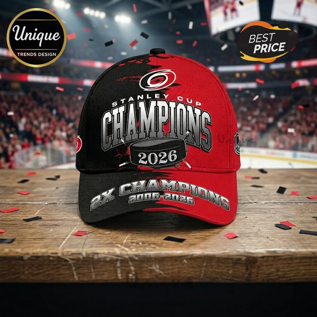 Carolina Hurricanes 2026 Stanley Cup Champions Split Baseball Cap Carolina Hurricanes 2026 Stanley Cup Champions Split Baseball Cap