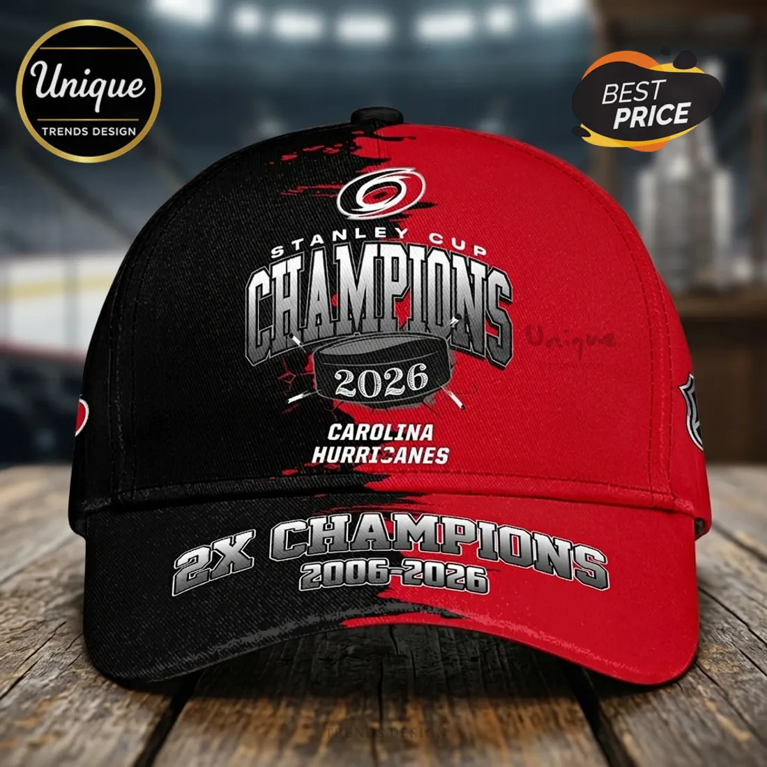 Carolina Hurricanes 2026 Stanley Cup Champions Split Baseball Cap Carolina Hurricanes 2026 Stanley Cup Champions Split Baseball Cap