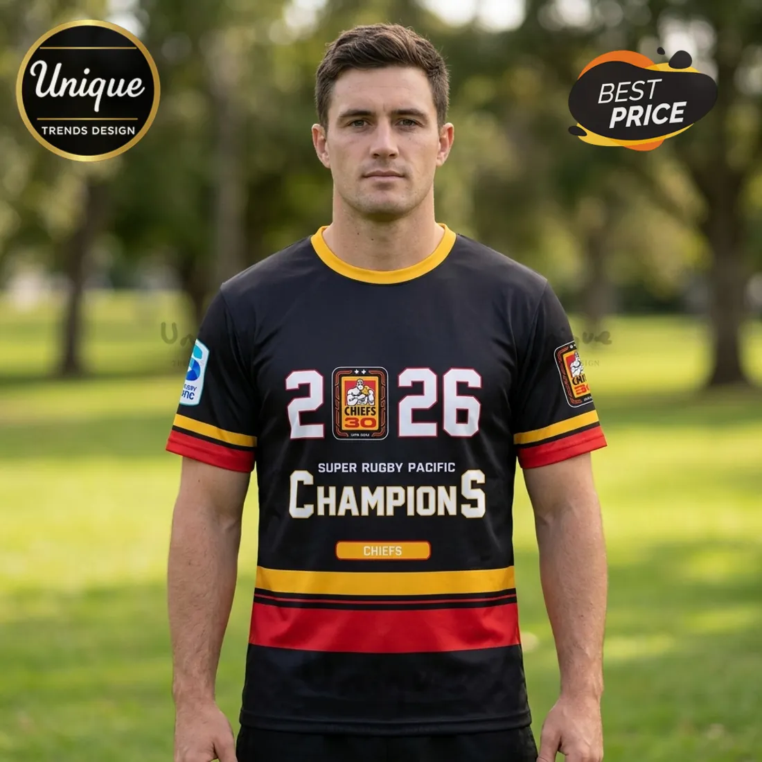 Chiefs Rugby 2026 Pacific Super Rugby Champions Black Sports T-Shirt Chiefs Rugby 2026 Pacific Super Rugby Champions Black Sports T-Shirt