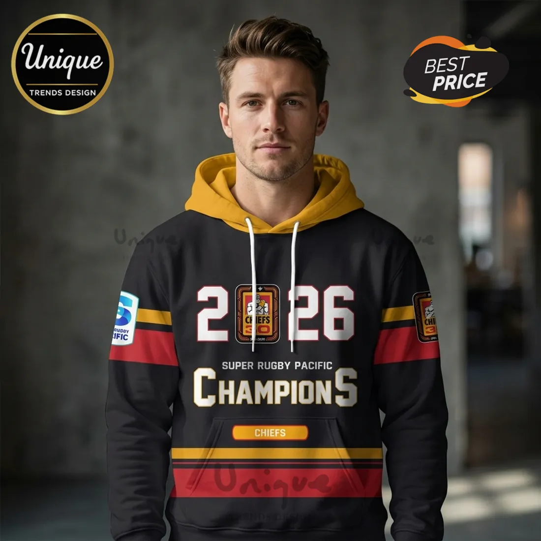Chiefs Rugby 2026 Pacific Super Rugby Champions Hoodie Chiefs Rugby 2026 Pacific Super Rugby Champions Hoodie