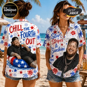 Chill The Fourth Out Jelly Roll Premium Hawaiian Shirt Chill The Fourth Out Jelly Roll Premium Hawaiian Shirt