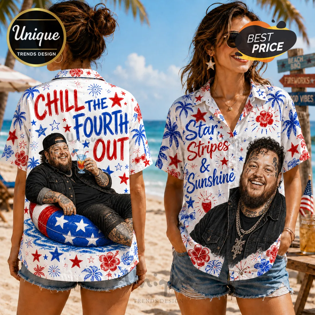Chill The Fourth Out Jelly Roll Premium Hawaiian Shirt Chill The Fourth Out Jelly Roll Premium Hawaiian Shirt