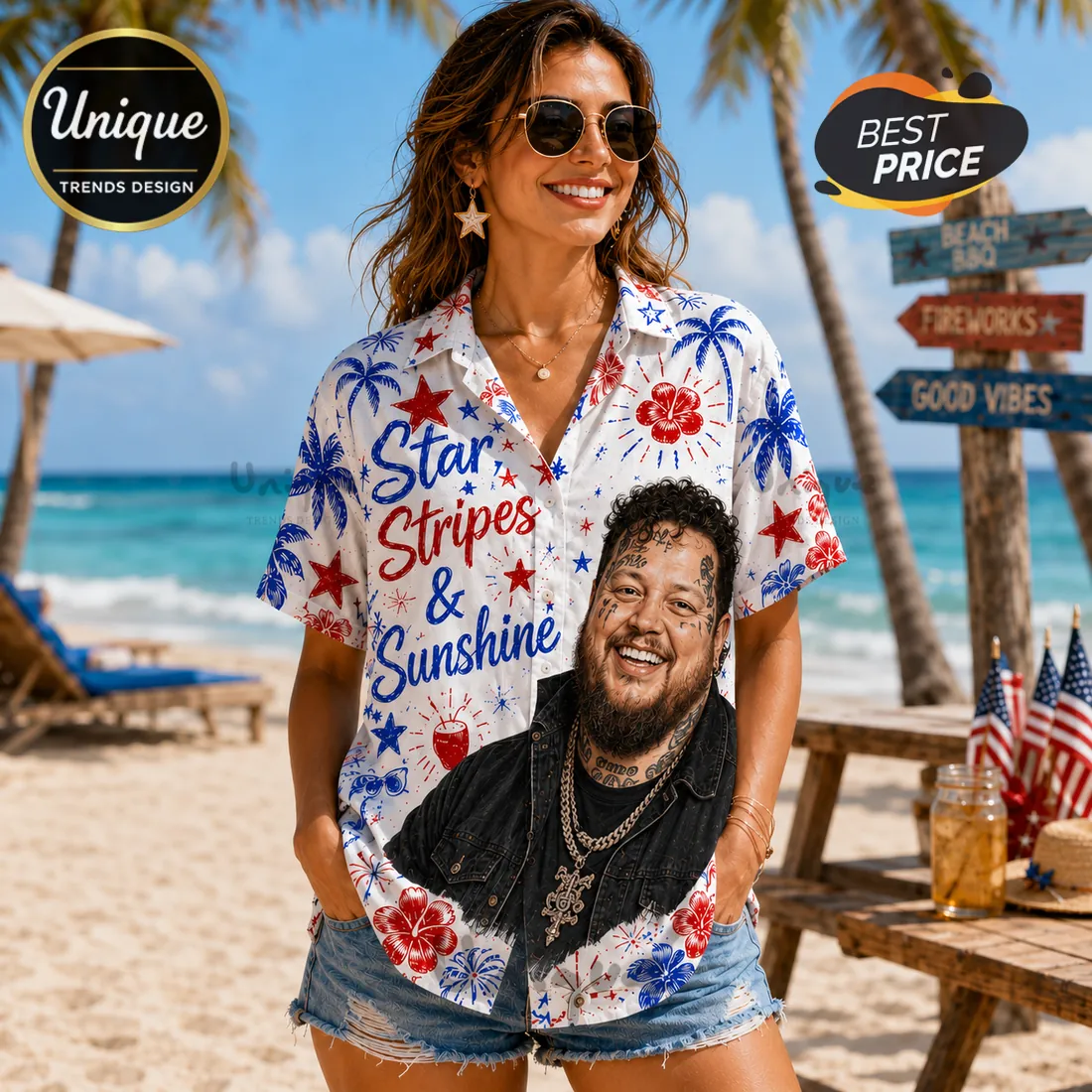 Chill The Fourth Out Jelly Roll Premium Hawaiian Shirt Chill The Fourth Out Jelly Roll Premium Hawaiian Shirt