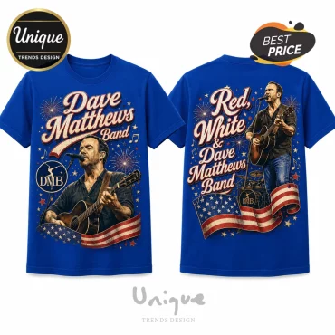 Dave Matthews Band Red White and Blue Crewneck Shirt