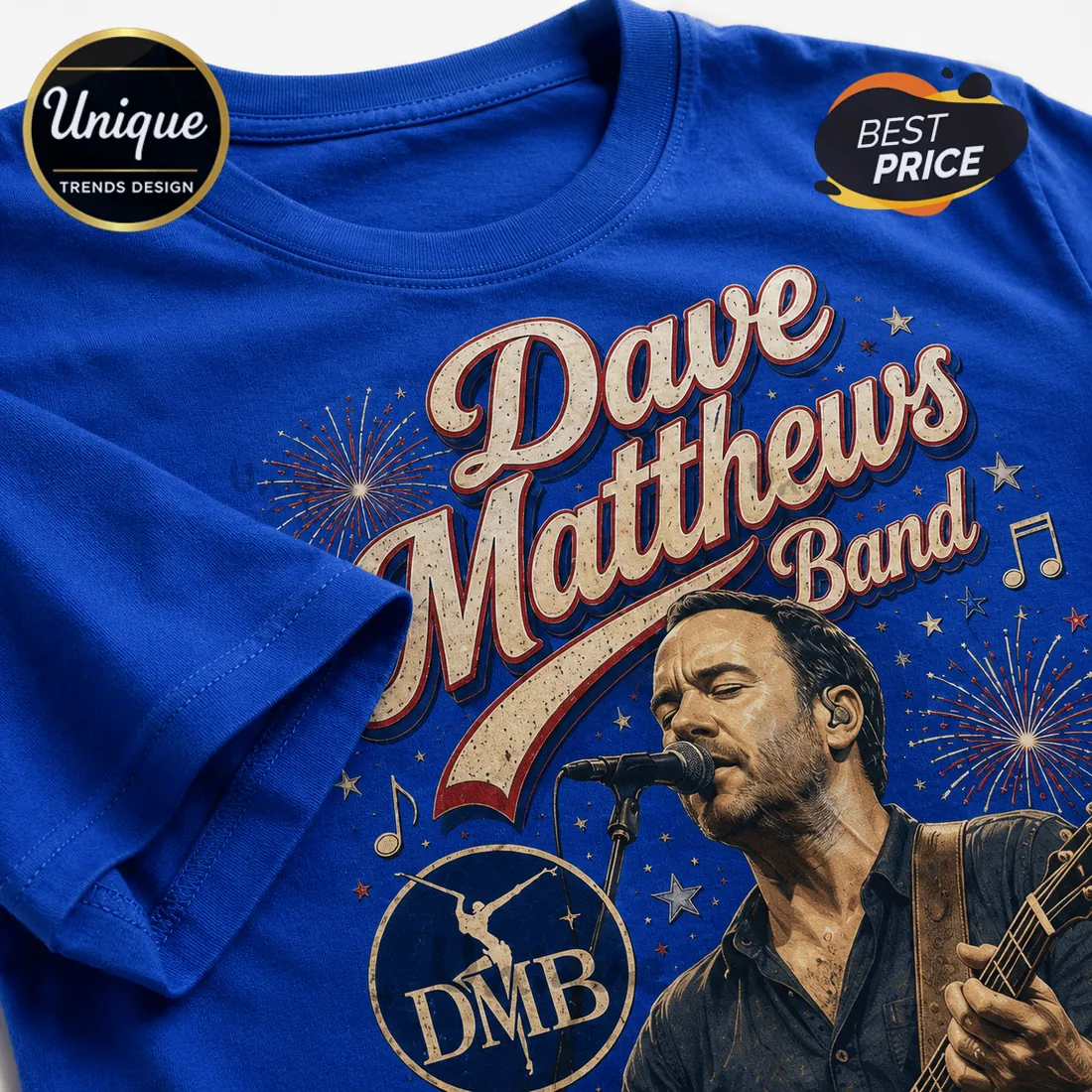 Dave Matthews Band Red White and Blue Crewneck Shirt Dave Matthews Band Red White and Blue Crewneck Shirt