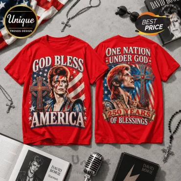 David Bowie One Nation Under God Vintage Red T-Shirt