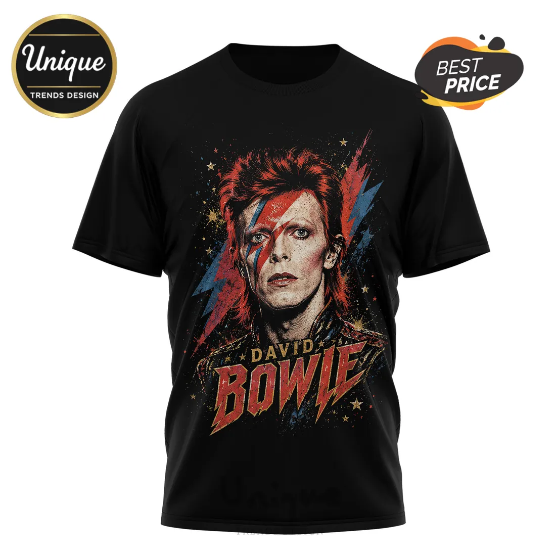 David Bowie Ziggy Stardust Live On Stage 1972 Anniversary T-Shirt David Bowie Ziggy Stardust Live On Stage 1972 Anniversary T-Shirt