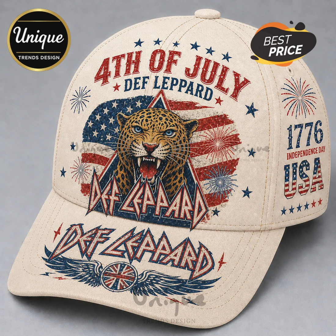 Def Leppard x American Independence 1776 Anniversary Baseball Cap Def Leppard x American Independence 1776 Anniversary Baseball Cap