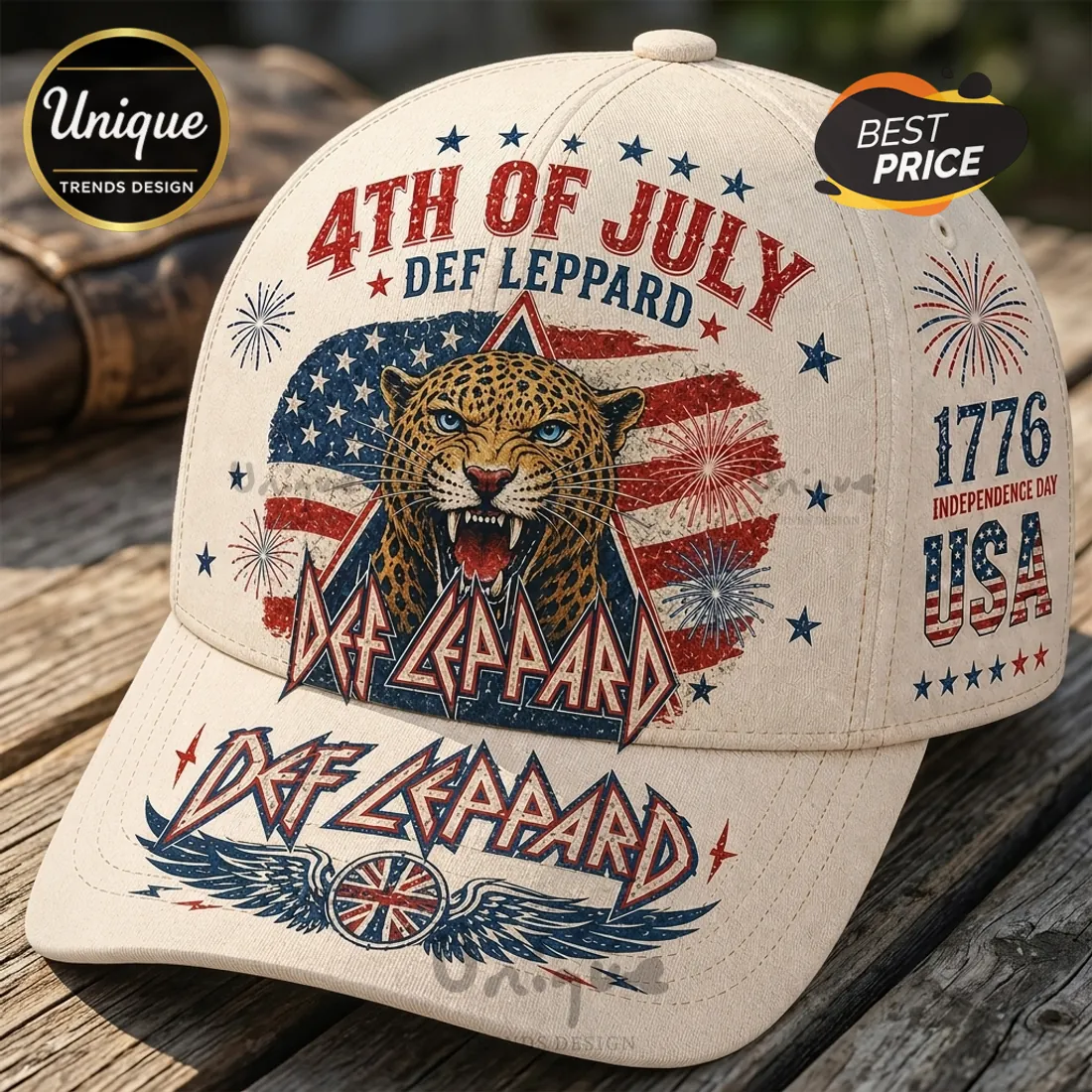 Def Leppard x American Independence 1776 Anniversary Baseball Cap Def Leppard x American Independence 1776 Anniversary Baseball Cap