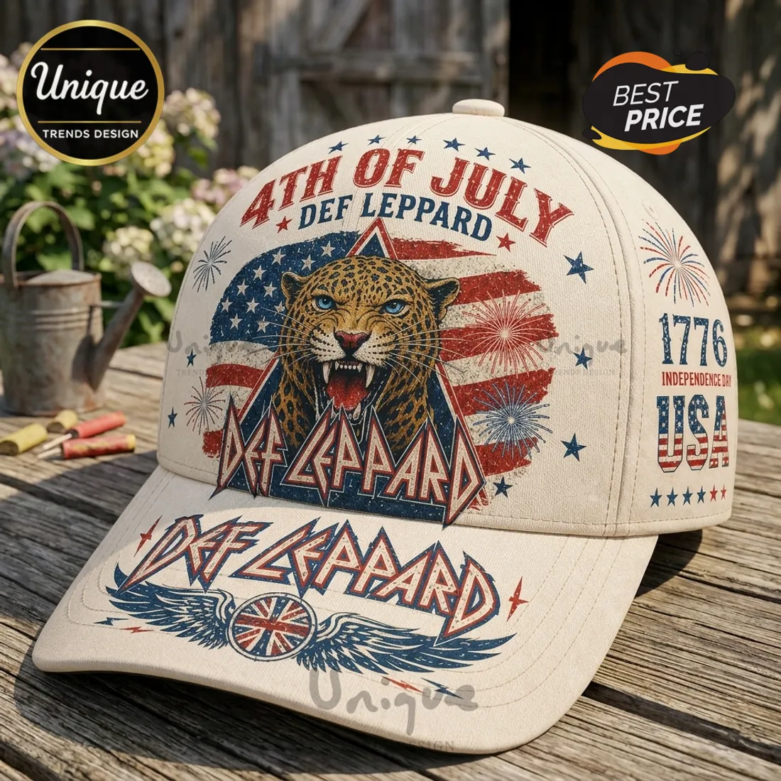 Def Leppard x American Independence 1776 Anniversary Baseball Cap Def Leppard x American Independence 1776 Anniversary Baseball Cap